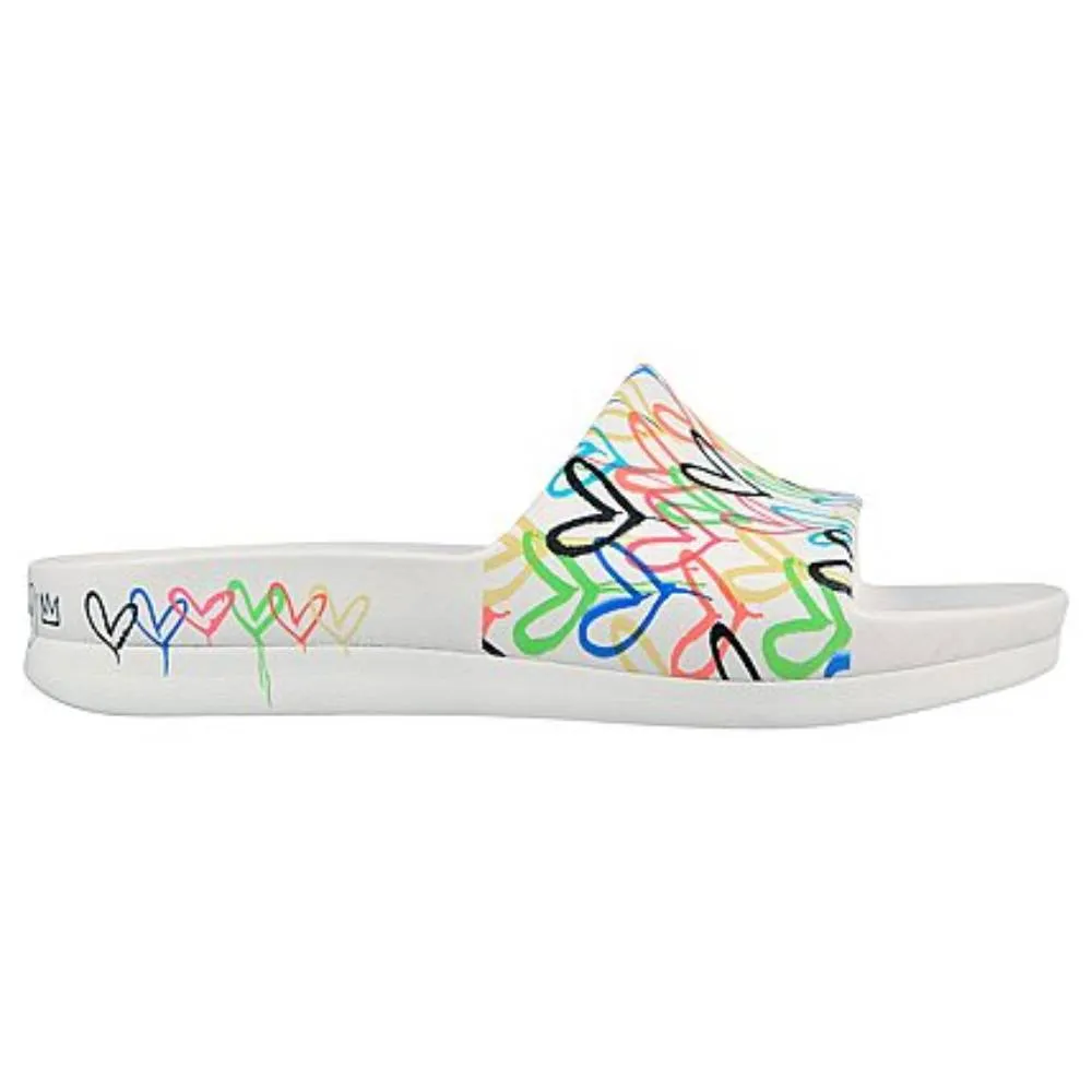 Adidas Women's Cali Charm-Trust Love Slipper (White/Multi)