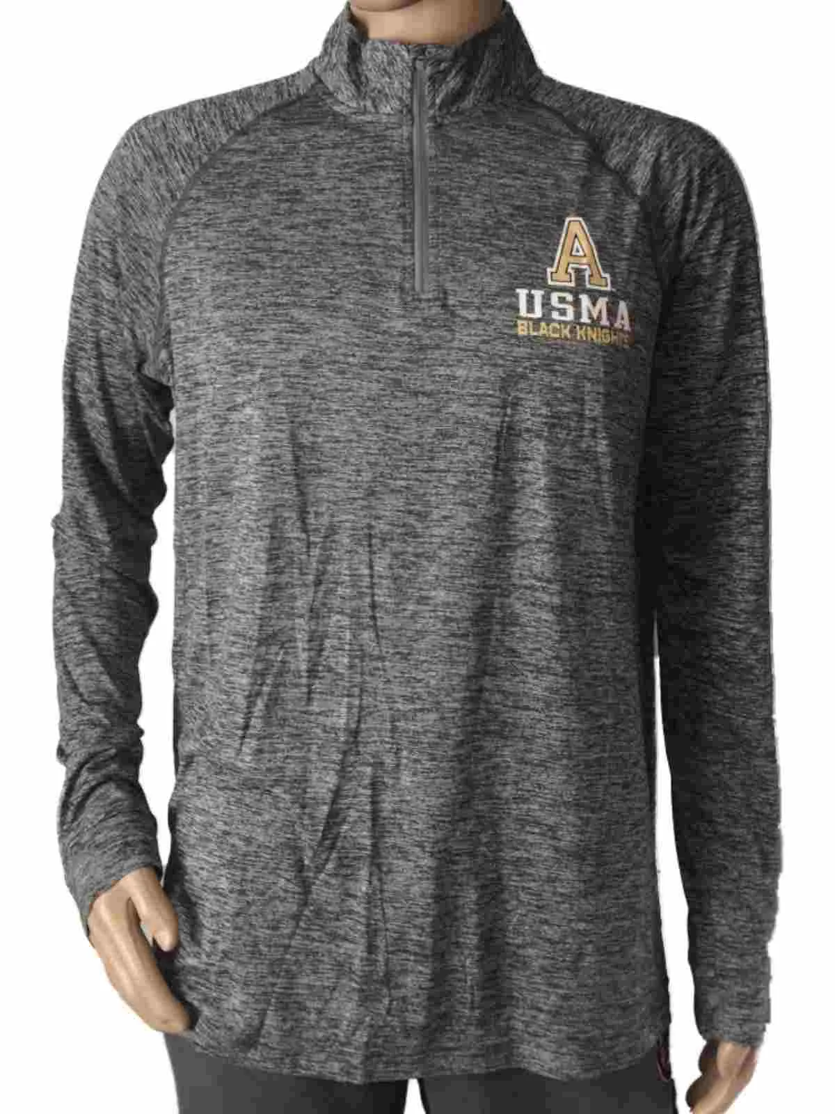 Army Black Knights Under Armour Gray LS Lightweight 1/4 Zip Pullover Jacket (L)