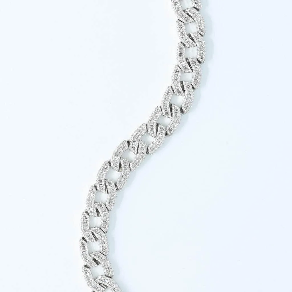 Baguette Cuban Link Chain 15mm