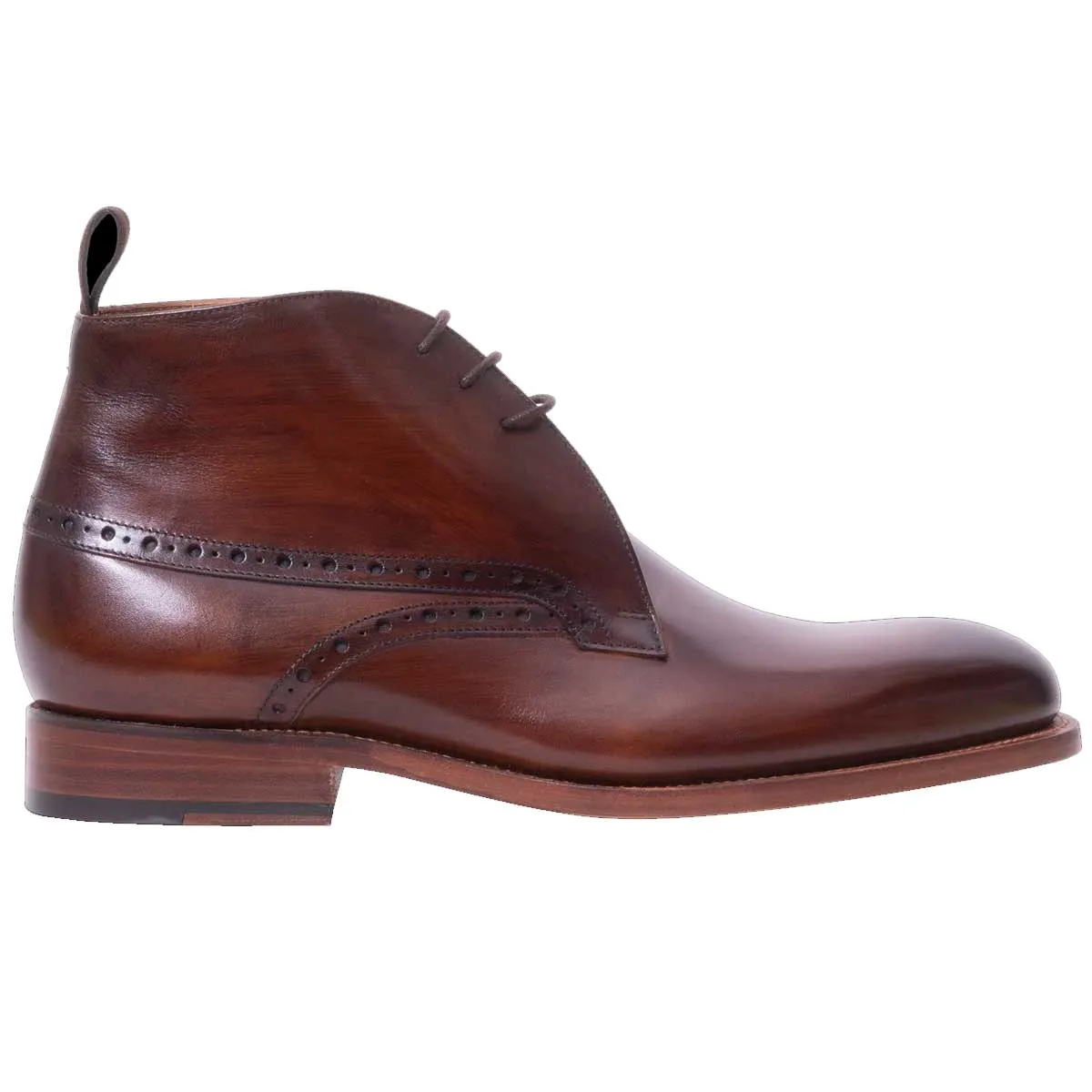 BARKER Tyne Boots - Mens Chukka - Hand Brushed Brown