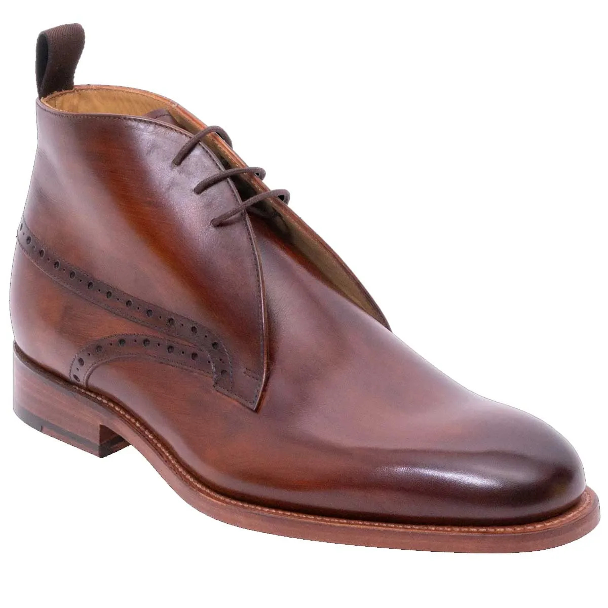 BARKER Tyne Boots - Mens Chukka - Hand Brushed Brown