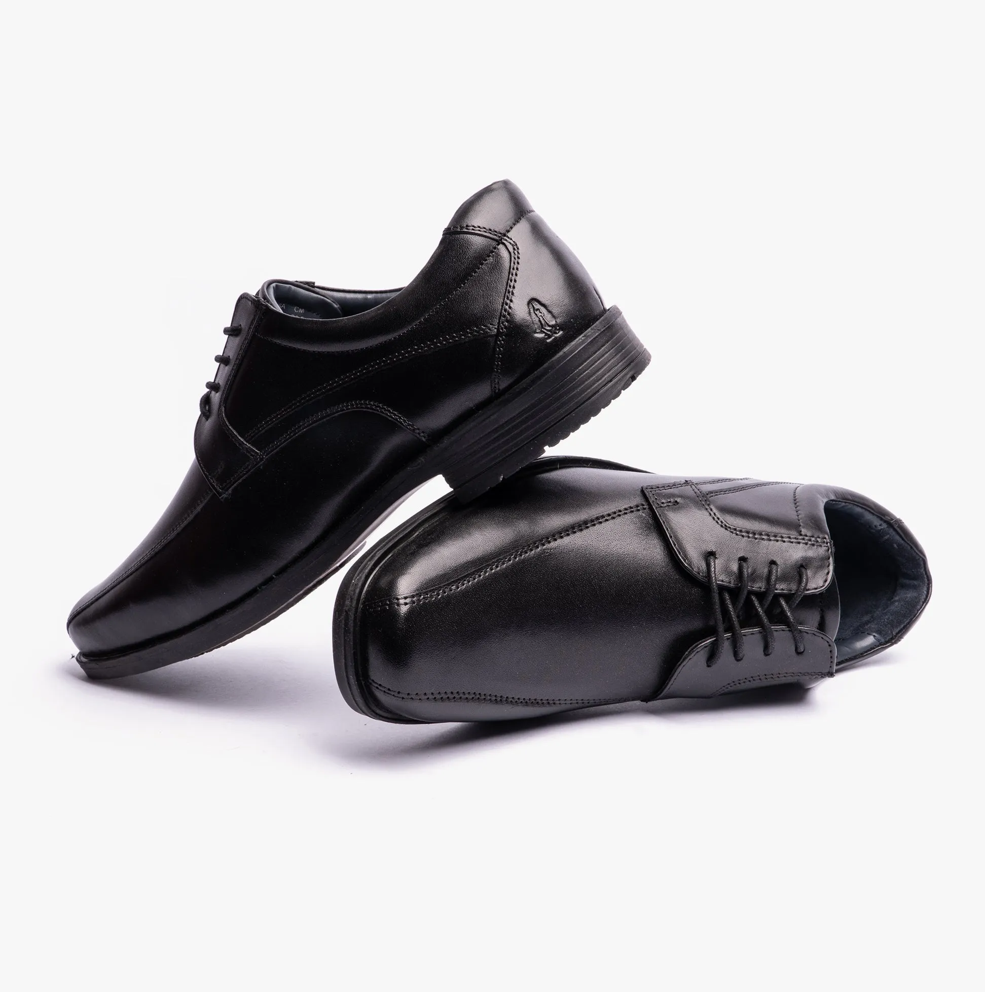 BRANDON Boys Leather Slip-On Shoes Black