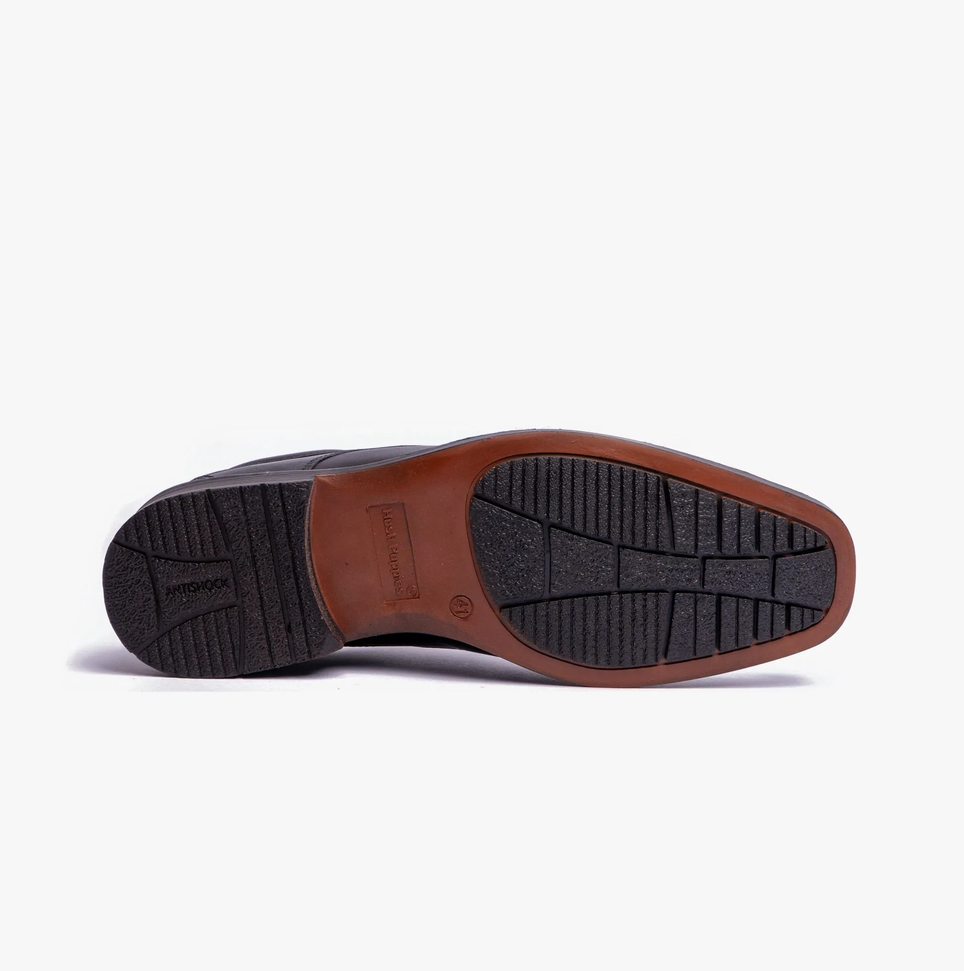 BRANDON Boys Leather Slip-On Shoes Black