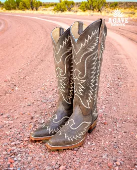 BROWN | WOMEN TALL COWBOY BOOTS