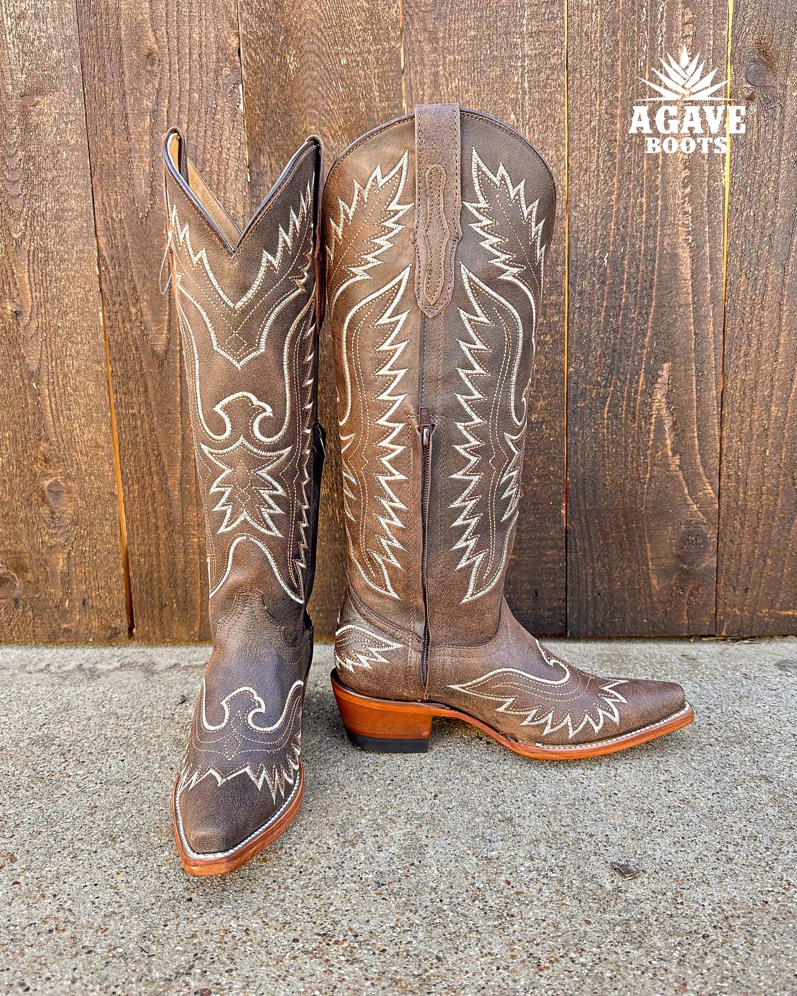 BROWN | WOMEN TALL COWBOY BOOTS