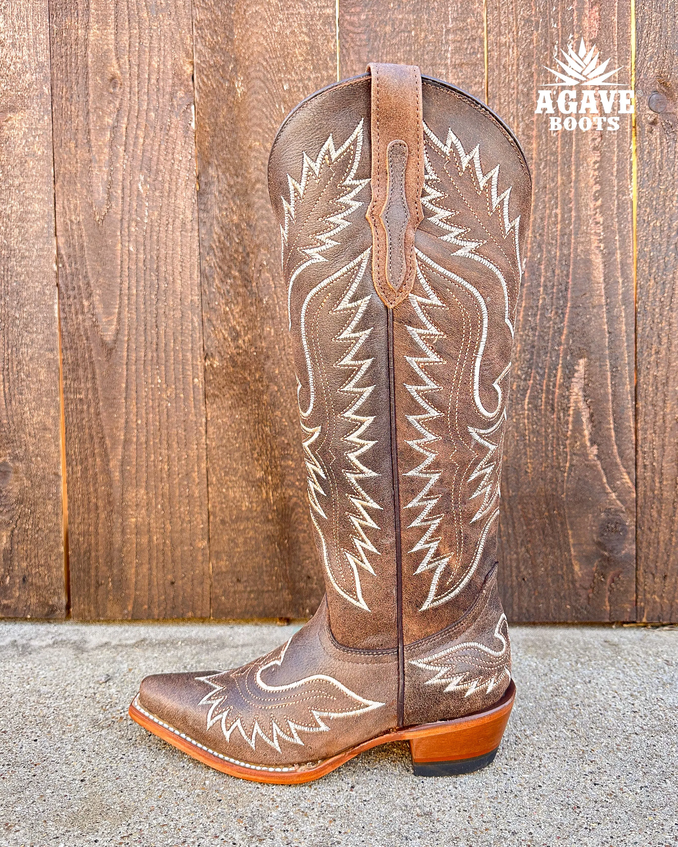 BROWN | WOMEN TALL COWBOY BOOTS