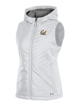 Cal Golden Bears Under Armour WOMEN'S White Storm Fitted Hooded Puffer Vest