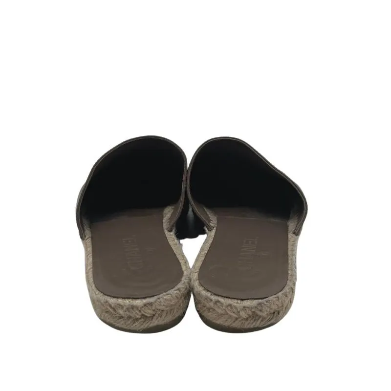 Chanel Interlocking CC Logo Slip On Espadrilles