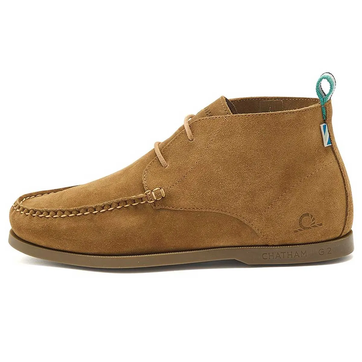 CHATHAM Ives Repello Suede G2 Boat Chukka Boots - Men's - Tan