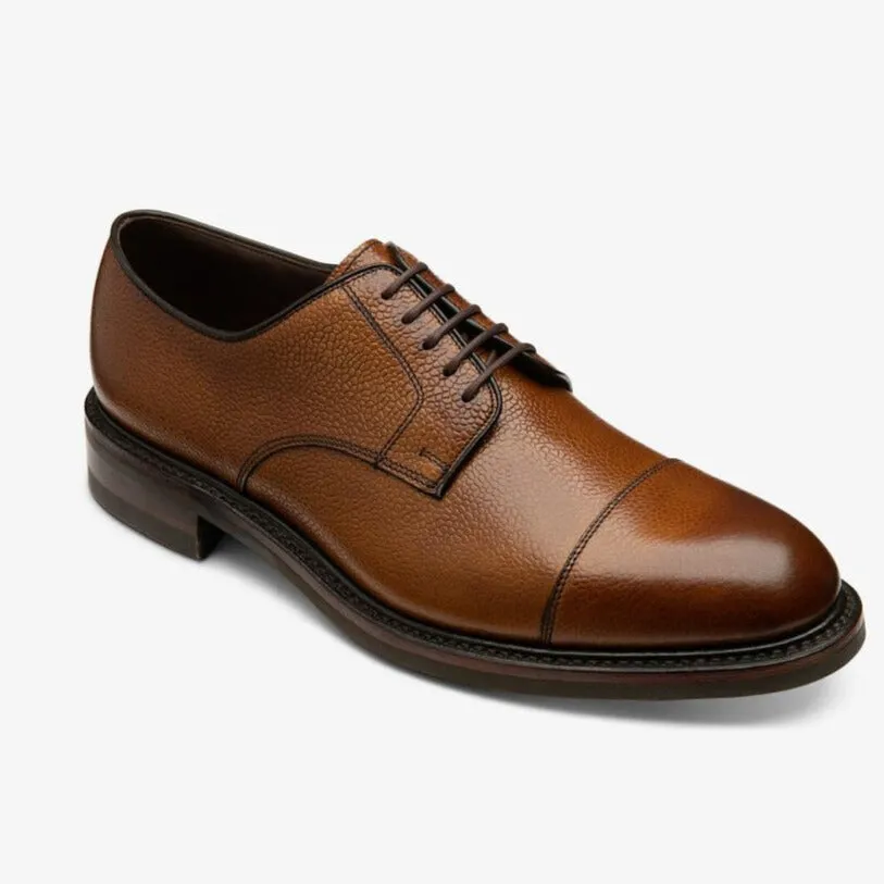 Chestnut Ampleforth Grain Leather Cap Toe Derby Shoes