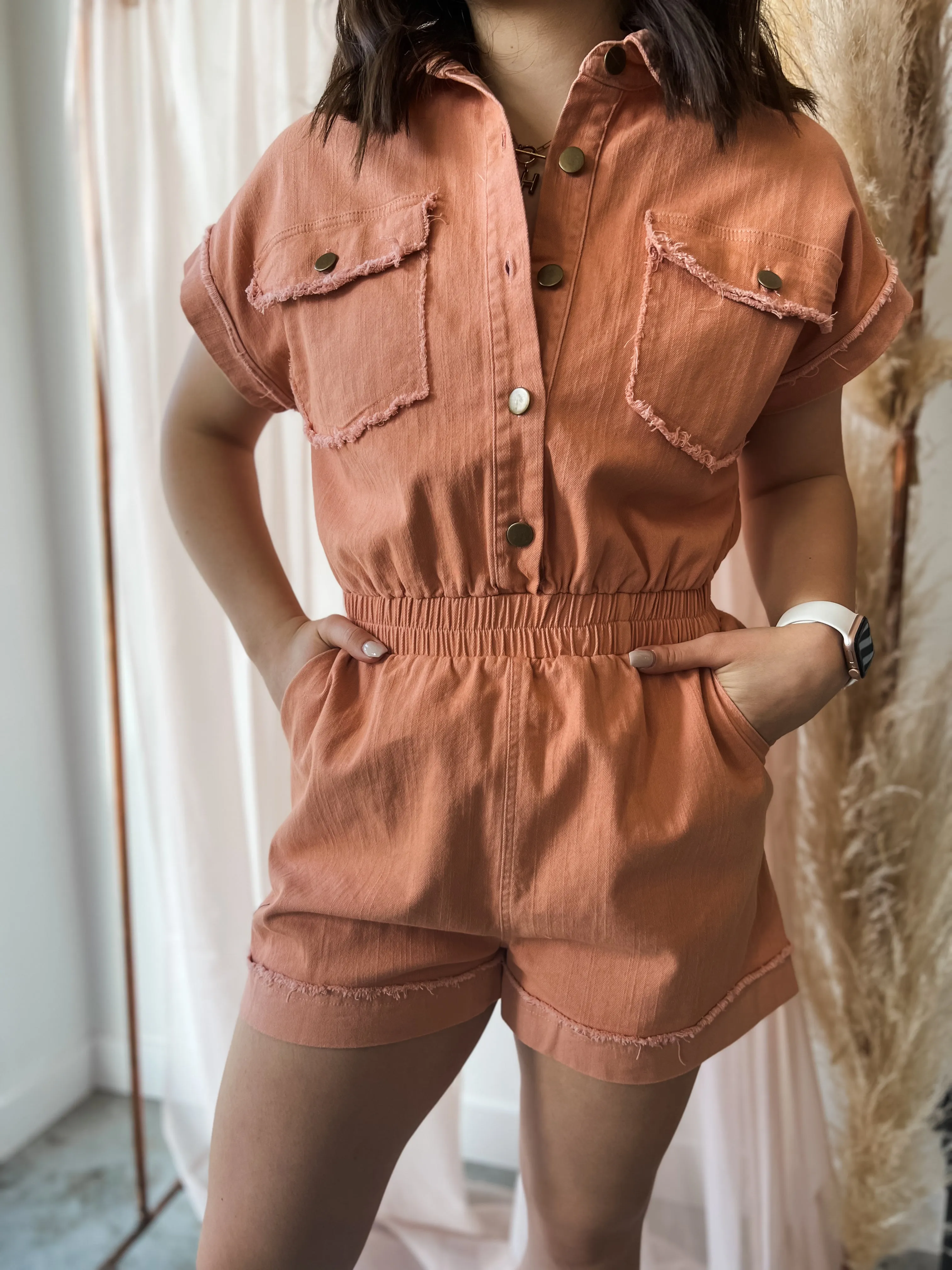 Clear Eyes Denim Romper