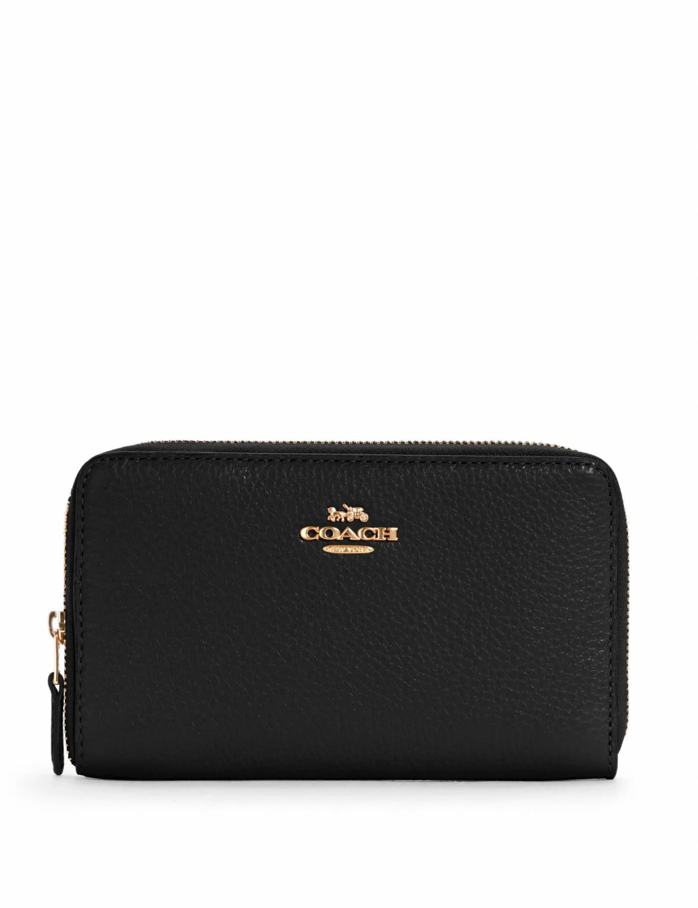 Coach Women's Black Medium Id Zip Wallet