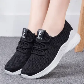 Comfortable Flying Woven Breathable Sneakers Women Casual Shoes