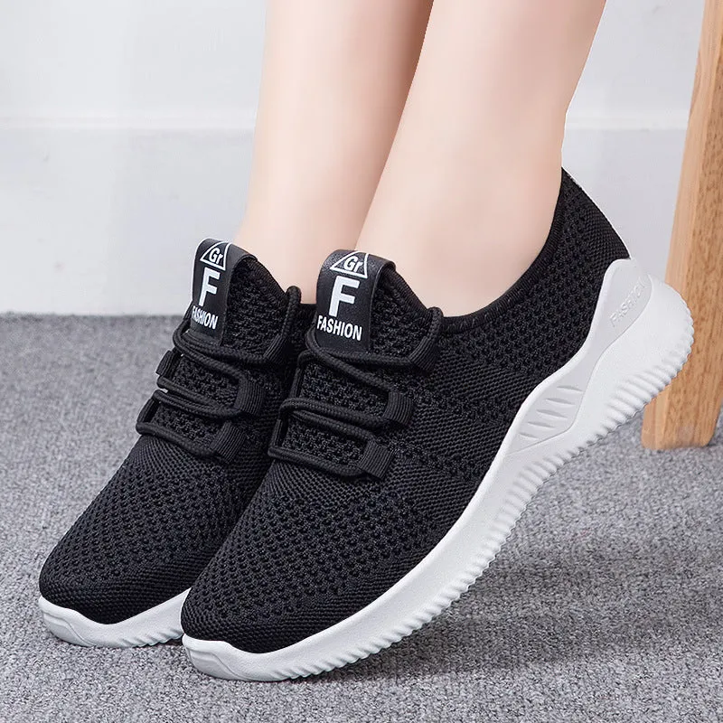 Comfortable Flying Woven Breathable Sneakers Women Casual Shoes