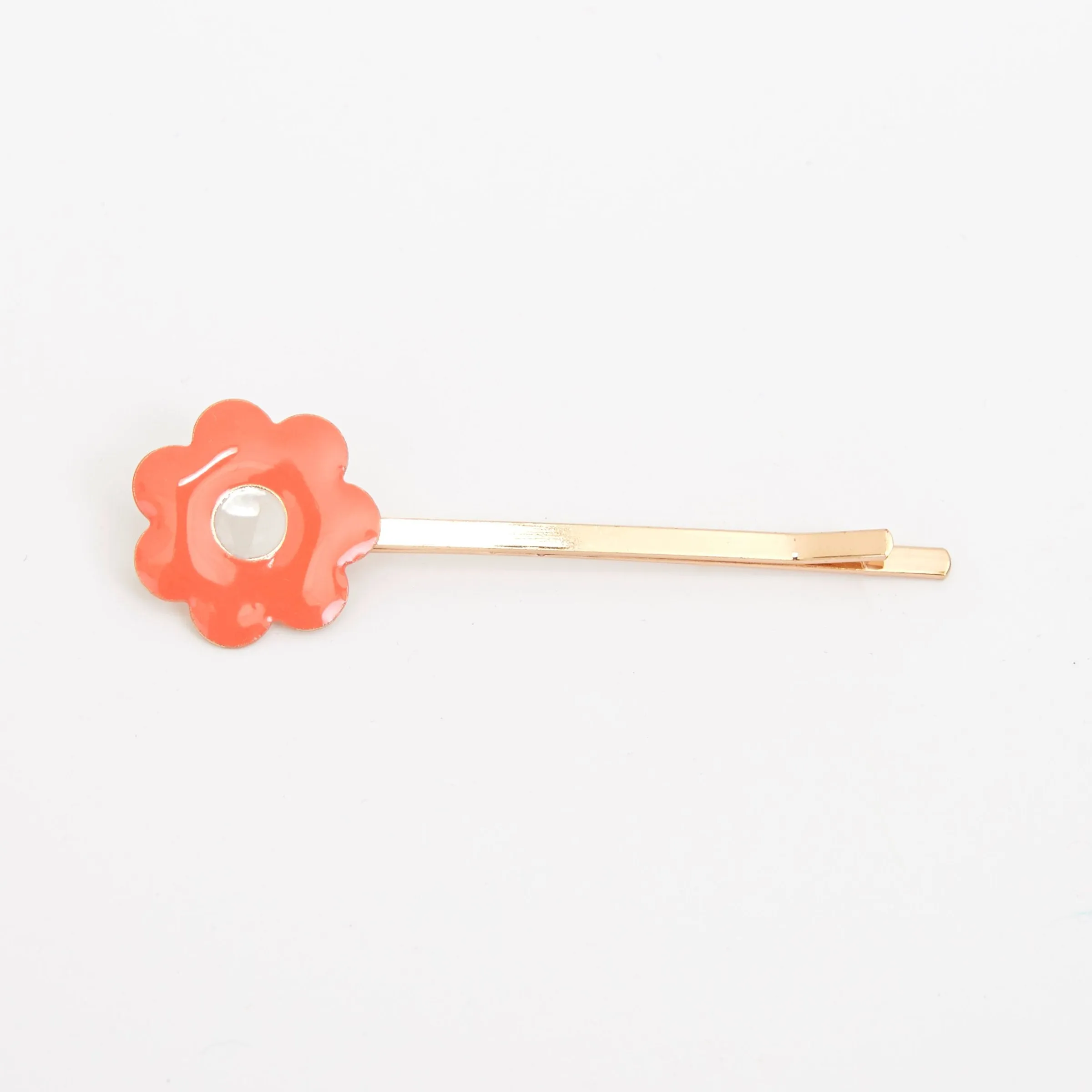 Daisy Enamel Hair Slides (x 6)