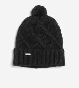 Diamond Cable Pom Hat