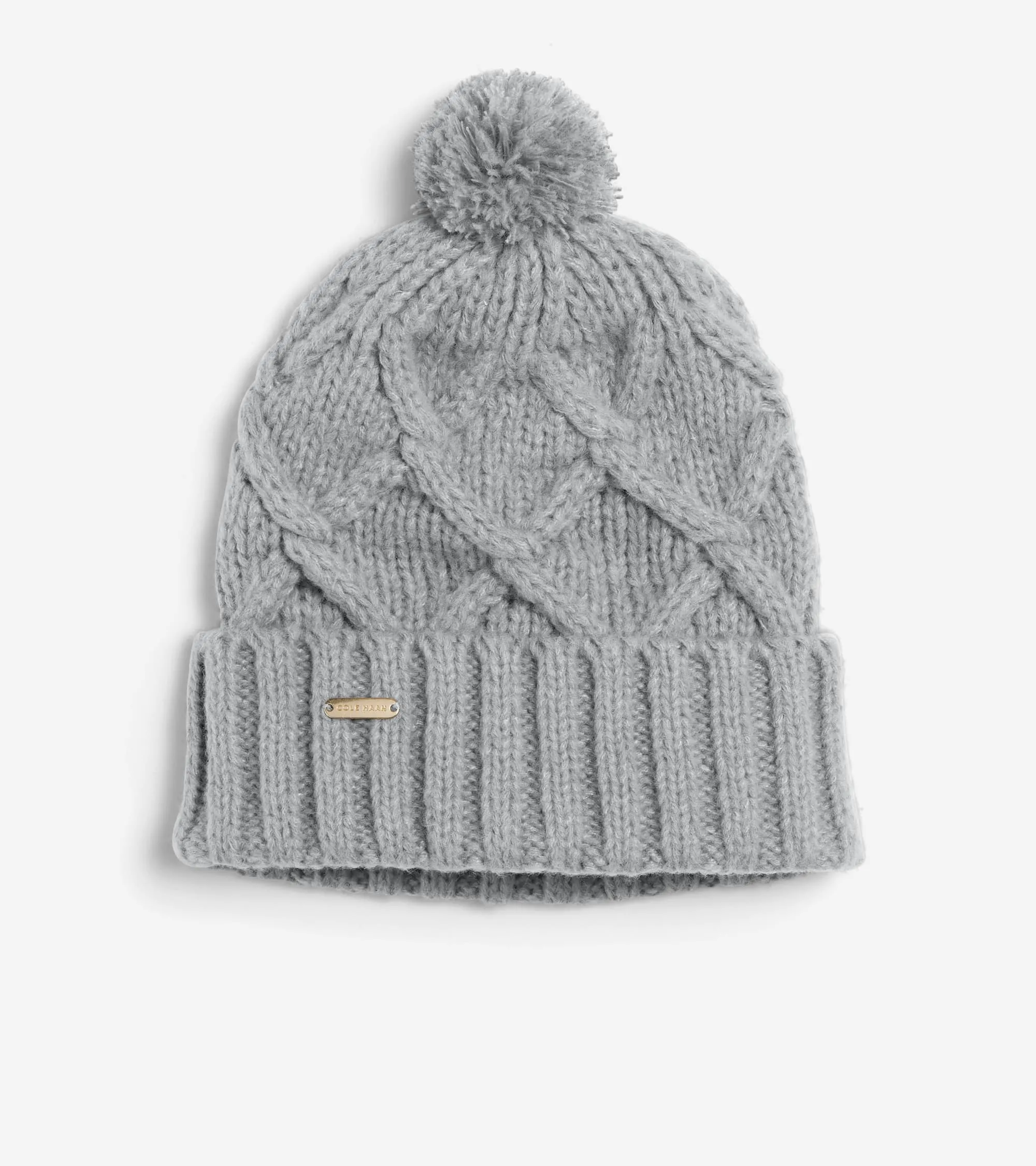 Diamond Cable Pom Hat