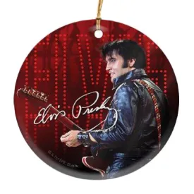 Elvis 68 Special Glass Ornament