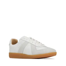 EOS Melbaa White Leather Lace Up Trainer