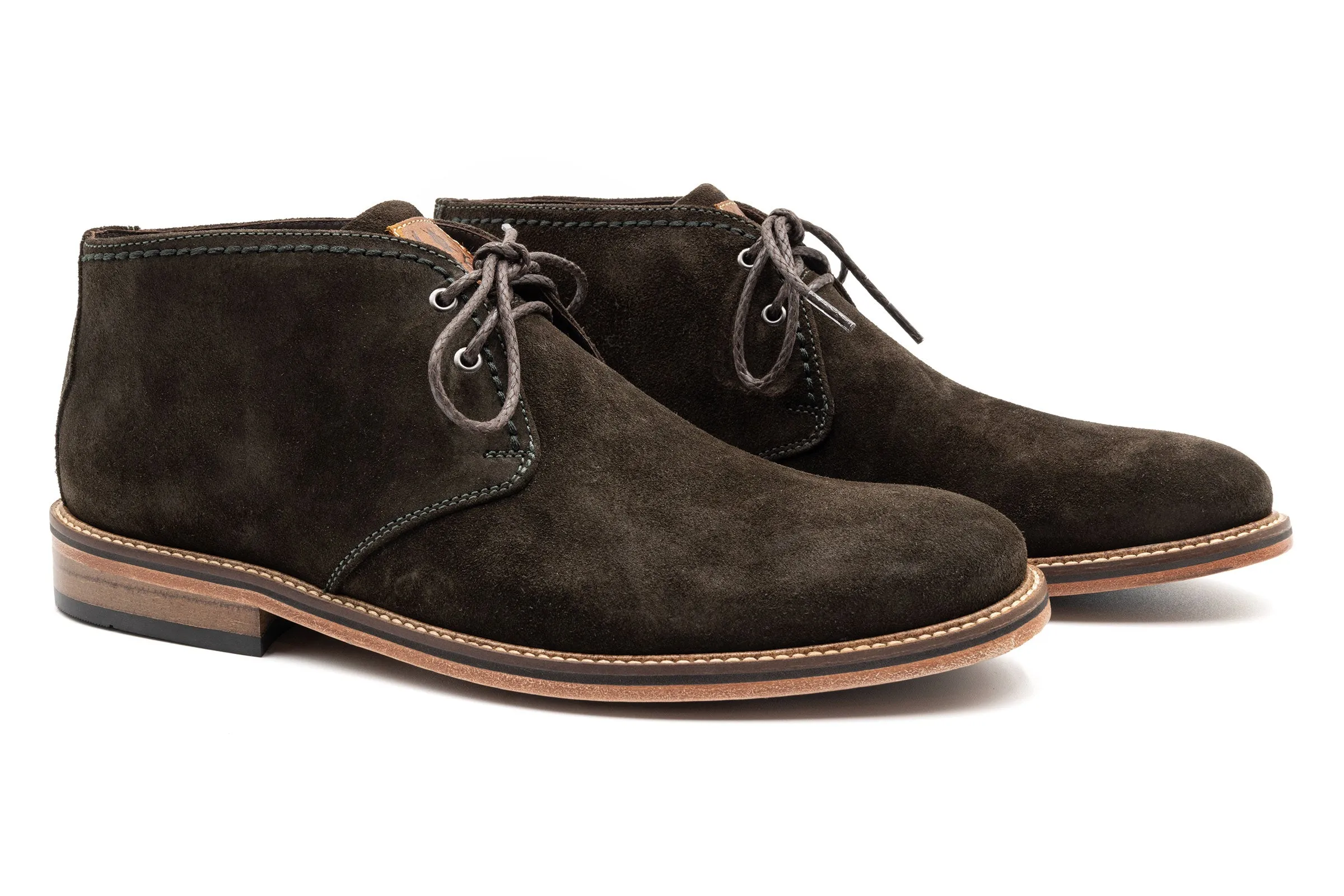 Ernest Safari Kudu Suede Chukka Boots - Chocolate