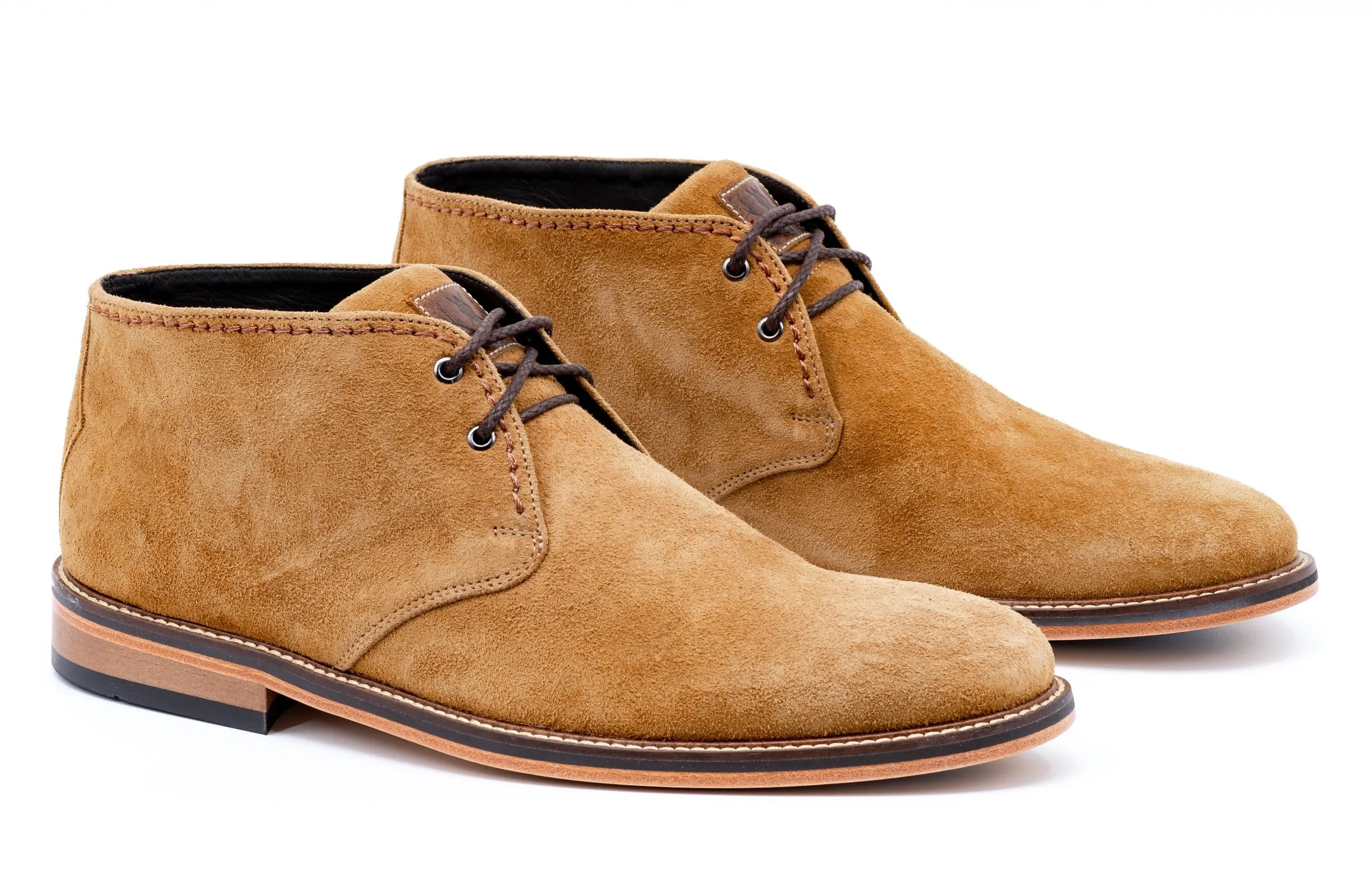 Ernest Safari Kudu Suede Chukka Boots - Tobacco