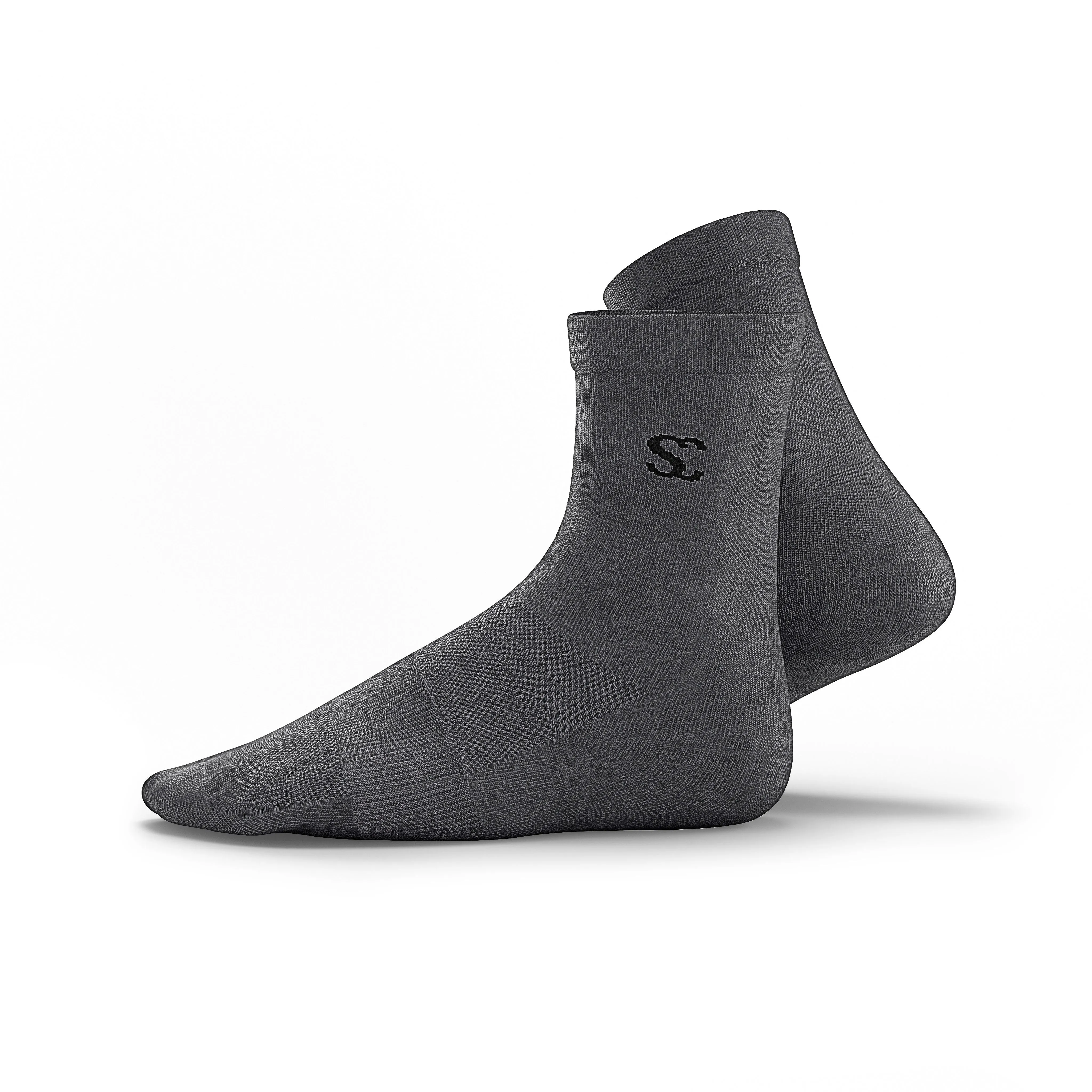 Everyday Essentials Charcoal Crew Socks - Unisex