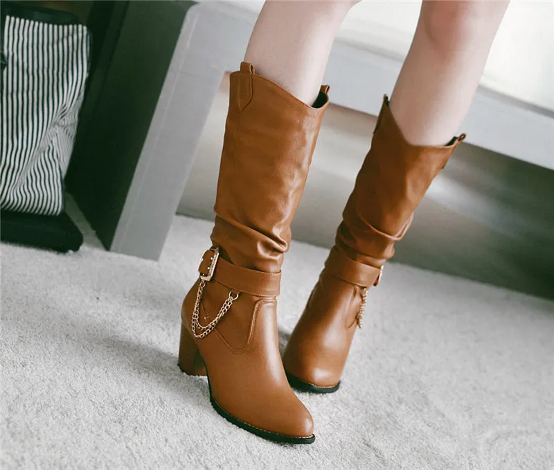 Fashion High Heels Woman Boots