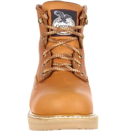 Georgia #G6152   Men's Wedge Work Boot Soft Toe Barracuda Gold