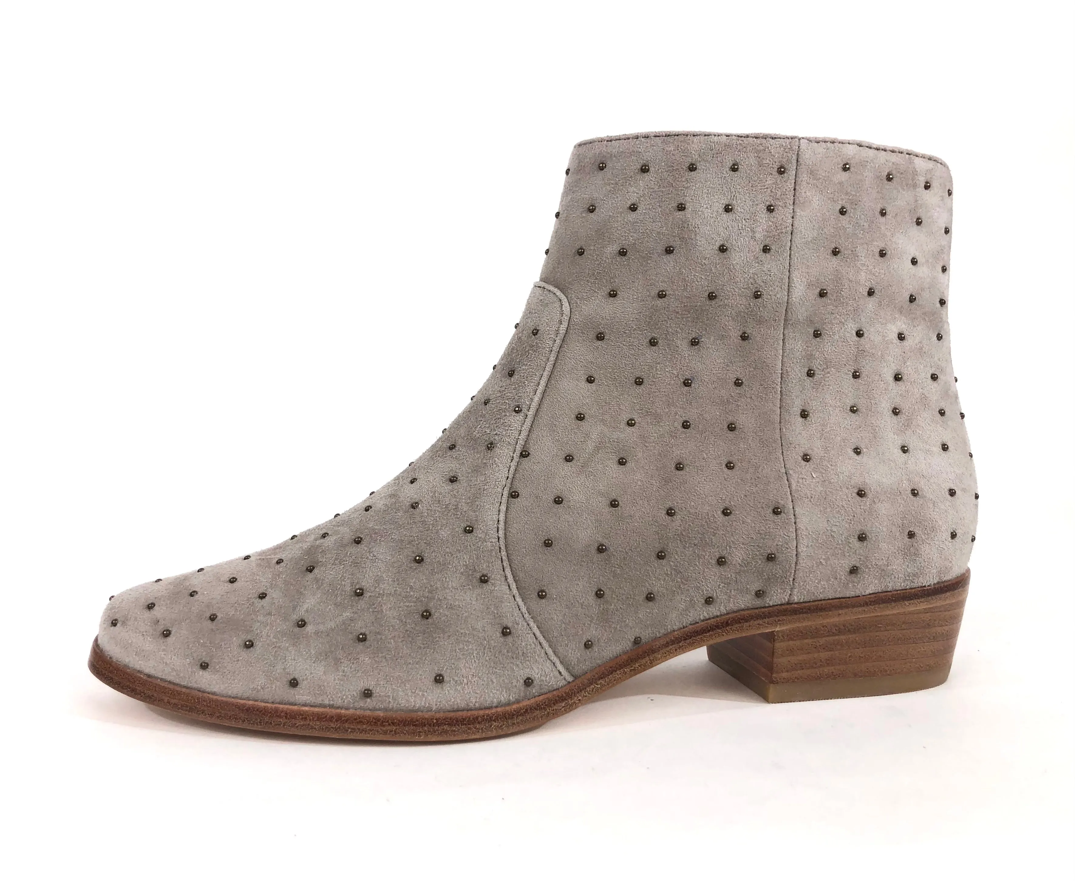 Lacole Gravel Grey Suede Booties | Size 7.5