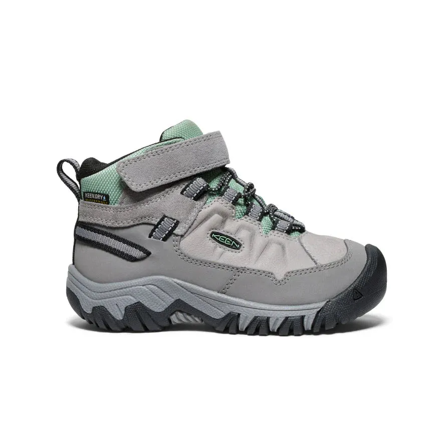 Little Kid's Keen Targhee IV Waterproof Hiking Boot Color: Alloy/ Granite Green