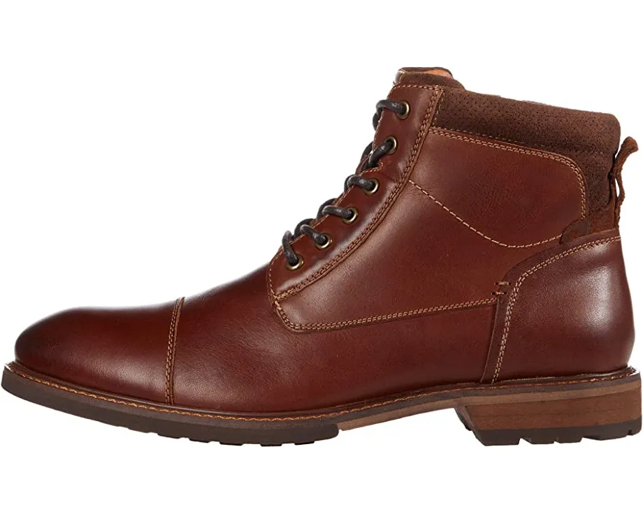 Lodge Cap Toe Lace-Up Boot Florsheim, chestnut smooth