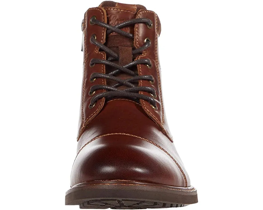 Lodge Cap Toe Lace-Up Boot Florsheim, chestnut smooth