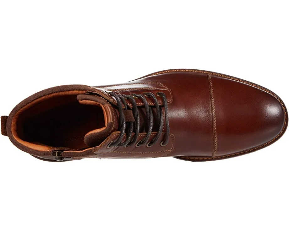 Lodge Cap Toe Lace-Up Boot Florsheim, chestnut smooth