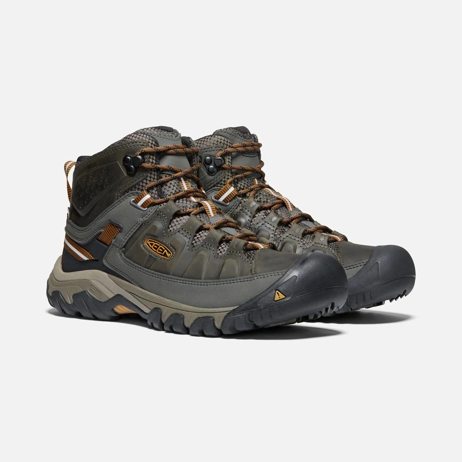 Men's Keen Targhee III Mid Waterproof Color: Black Olive / Golden Brown (WIDE WIDTH)