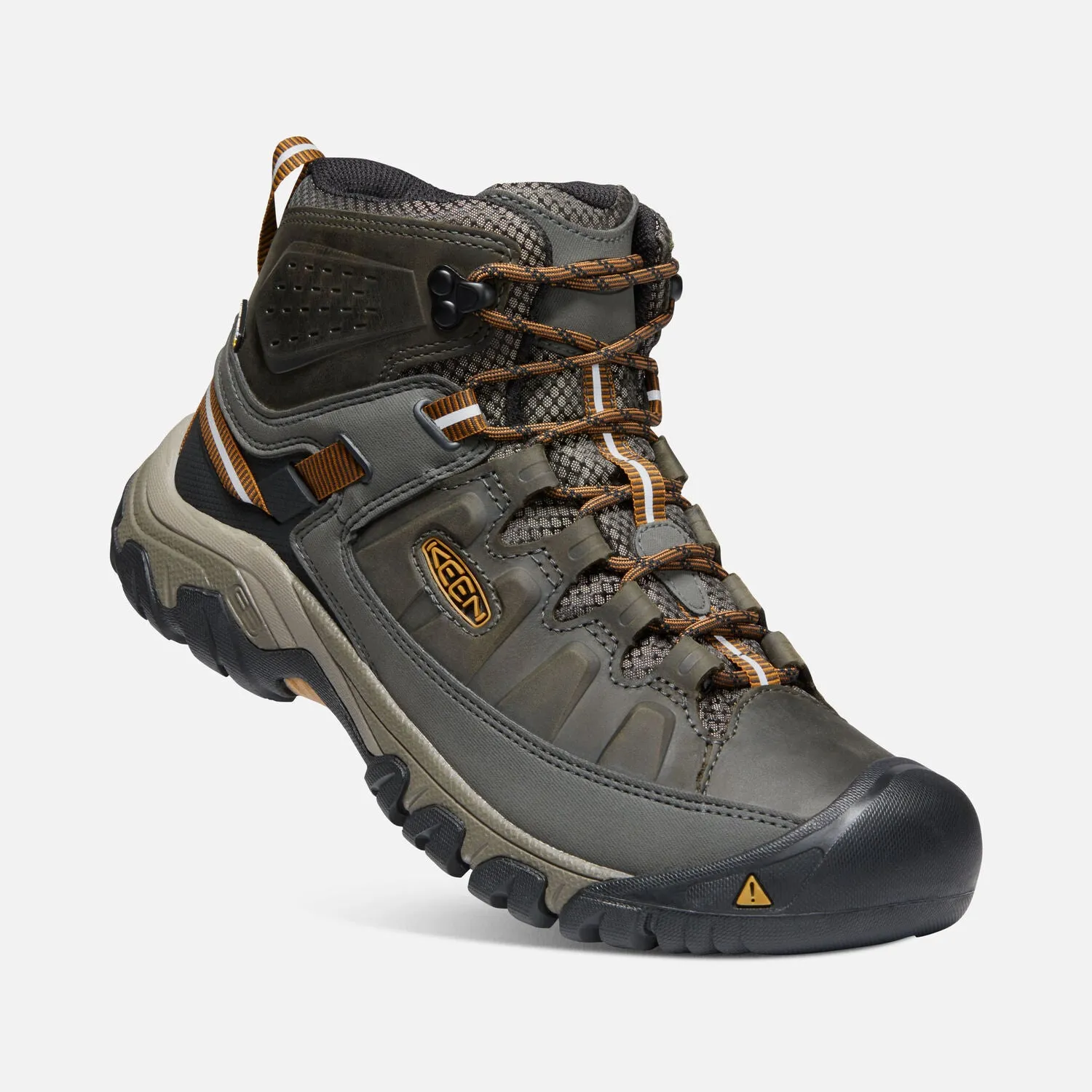 Men's Keen Targhee III Mid Waterproof Color: Black Olive / Golden Brown (WIDE WIDTH)