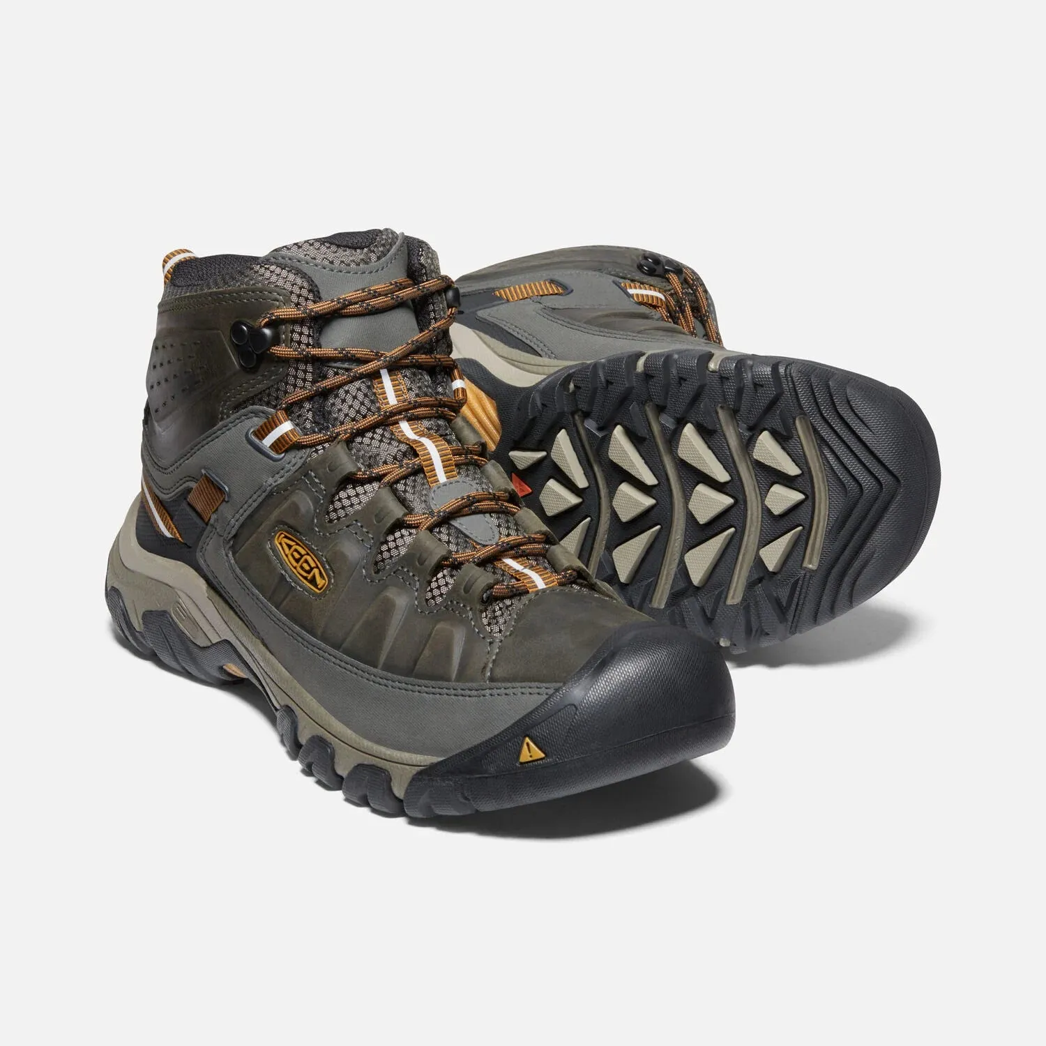 Men's Keen Targhee III Mid Waterproof Color: Black Olive / Golden Brown (WIDE WIDTH)