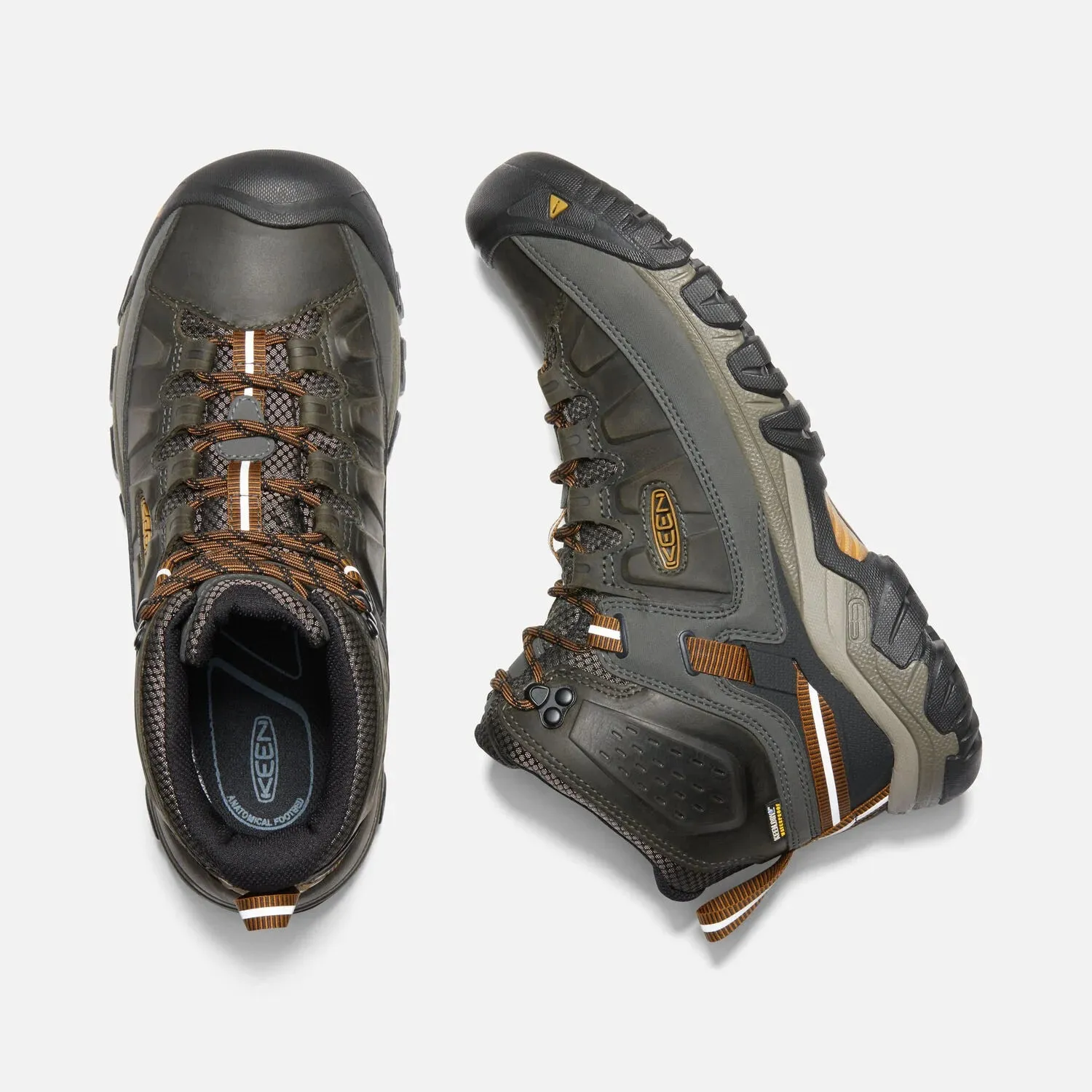 Men's Keen Targhee III Mid Waterproof Color: Black Olive / Golden Brown (WIDE WIDTH)