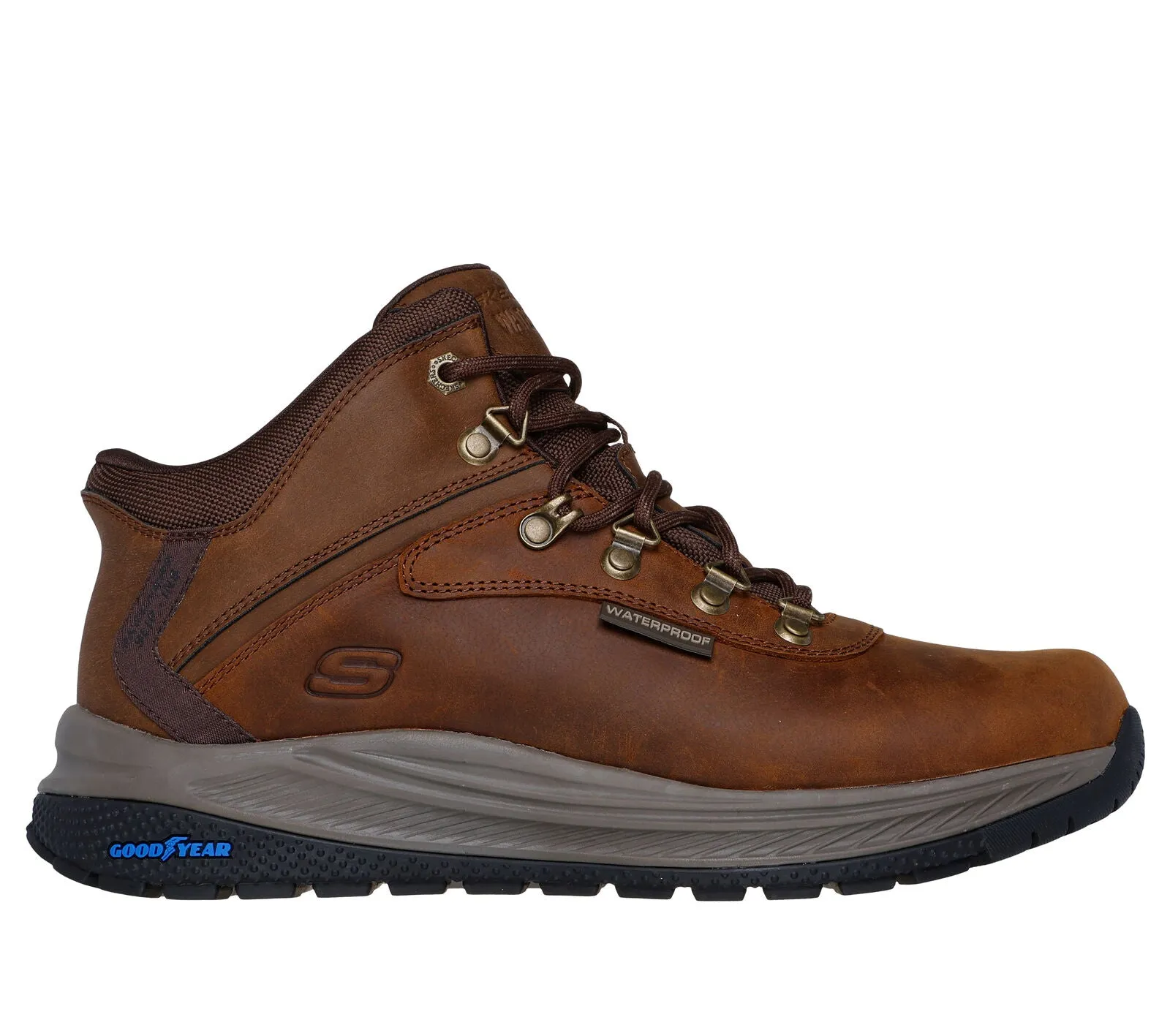 MEN'S SKECHERS SLIP-IN RELAXED FIT: MEROE-PIKEMAN | BROWN