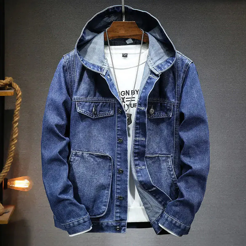 Men's Trendy Hooded Denim Jacket