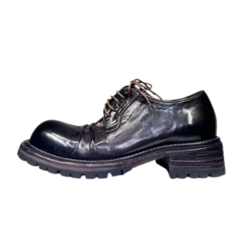 Men's Washed Pleated Derby Shoes