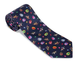 Navy Derby Day Necktie - F5443