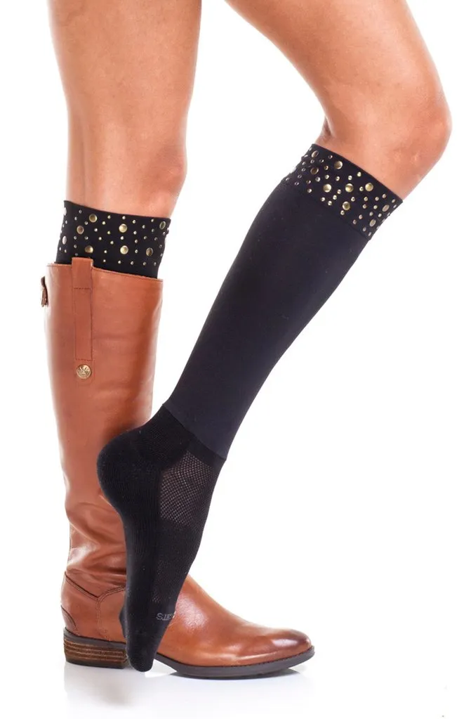 Nikki Studded Knee Hi's - Socks