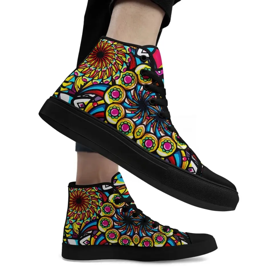 Personalized Graffiti Design Sneakers, Custom Trendy High Top Shoes, Casual shoes,FN024-24025060