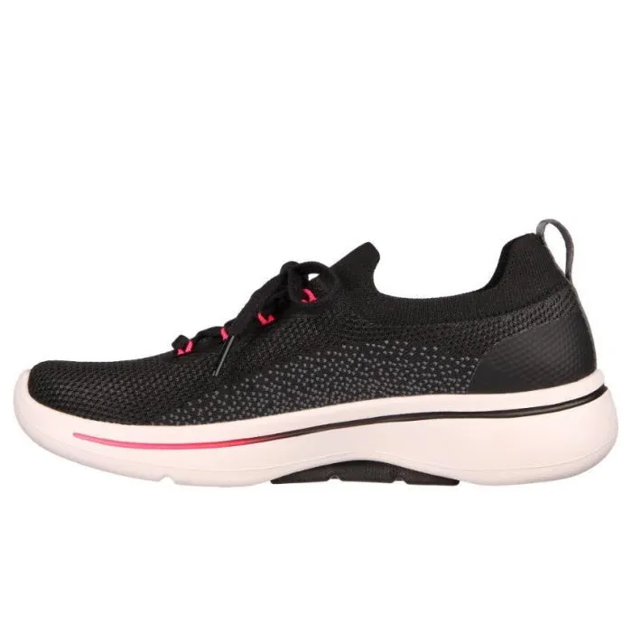 Skechers Go Walk Arch Fit Support Clancy Black Hot Pink