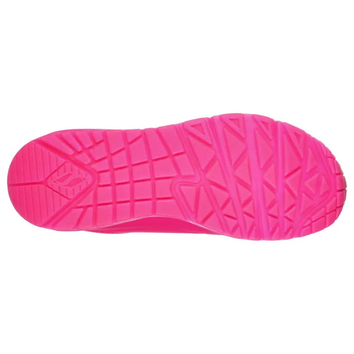 Skechers Uno Night Shades Womens WIDE WIDTH Trainer- Hot Pink