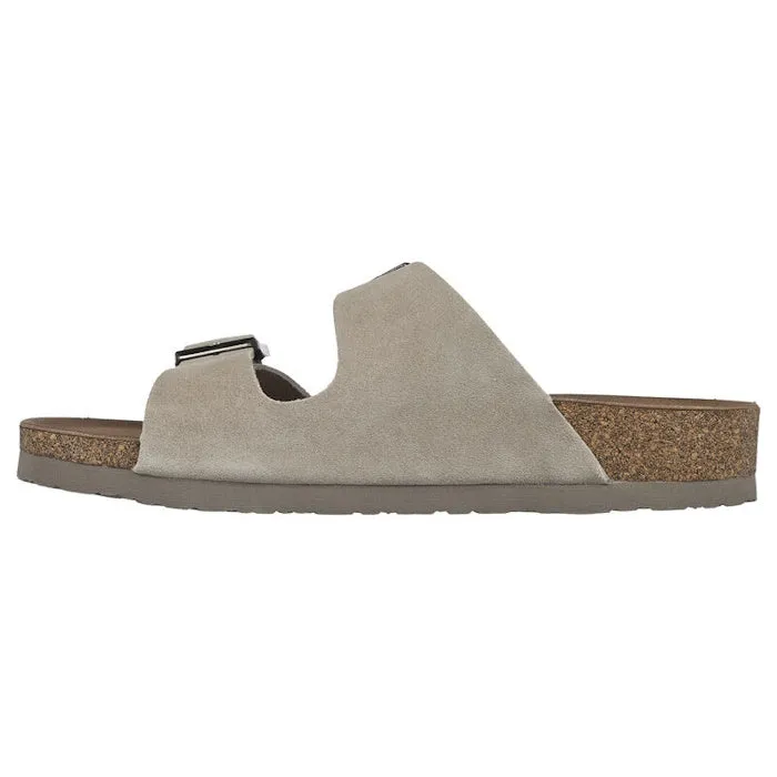 Skechers Womens Arch Fit Granola Slide Taupe Beige Suede Upper