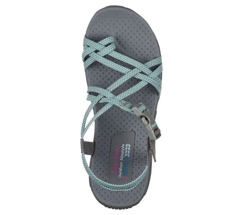 Skechers Womens Reggae Irie Mon Grey Aqua