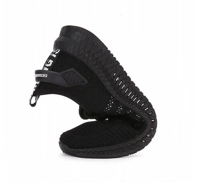 Soft sole casual breathable flying woven mesh shoes