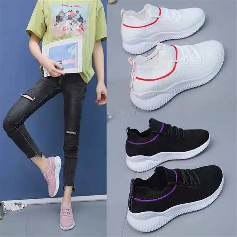 Sports Casual Shoes Flying Woven Breathable Lightweight Running Shoes