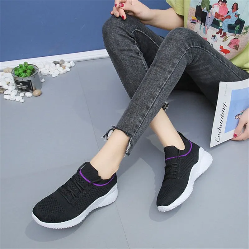 Sports Casual Shoes Flying Woven Breathable Lightweight Running Shoes